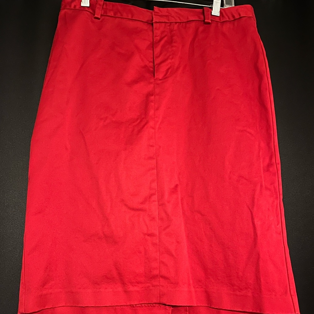 GAP Red Pencil Skirt with Slit